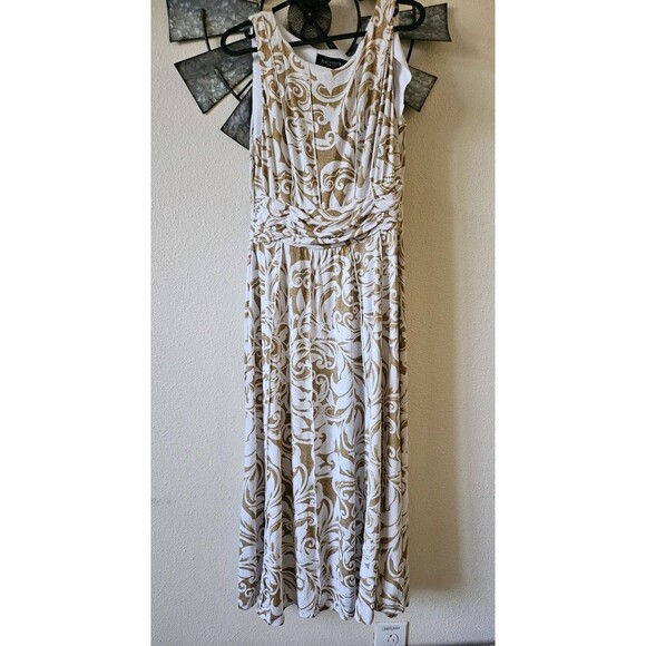 Perceptions NY Sleeveless Floral Ruched Waist Casual Dress women’s size M. - Picture 1 of 10